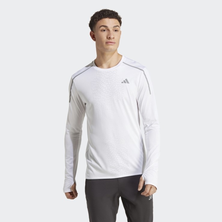 Top De Manga Larga Fast Top De Manga Larga De Ingeniería Adidas Blanco