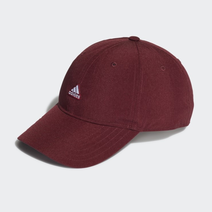 Gorra Roja De Nailon Arrugado Adidas