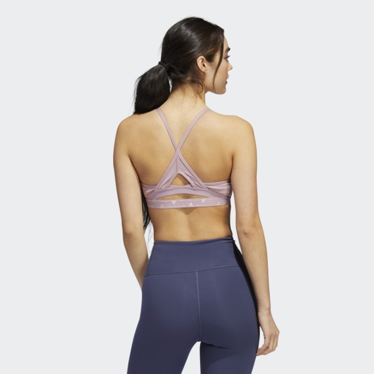 Sujetador Adidas Aeroreact Training Light-support Malva
