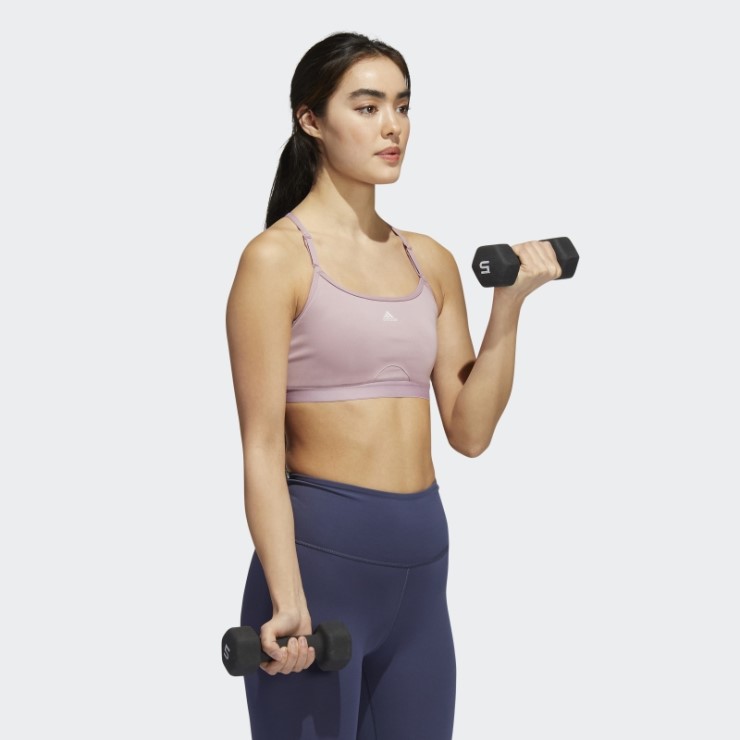 Sujetador Adidas Aeroreact Training Light-support Malva