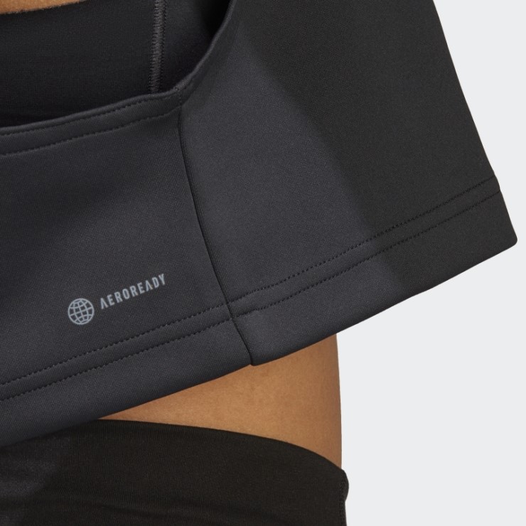 Sudadera Con Capucha Hiit Aeroready Crop Adidas Negra