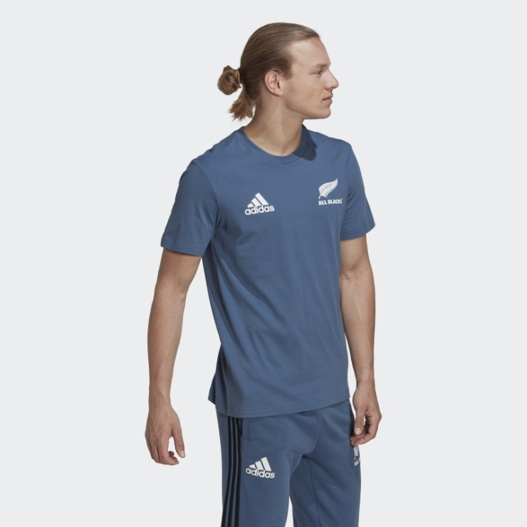 Camiseta De Algodón De Rugby Steel All Blacks Adidas