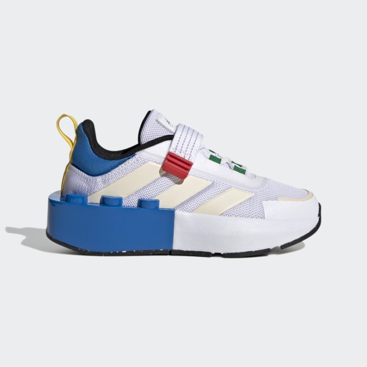 Blanco Moda Adidas X Lego Tech Rnr Encaje Elástico Y Correa Superior Zapatos