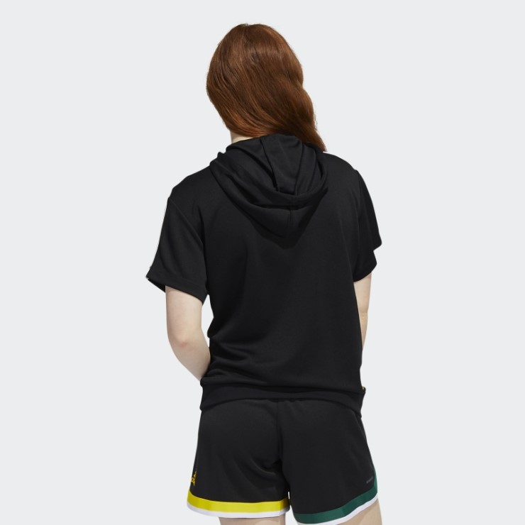 Candace Parker Sudadera Con Capucha Manga Corta Adidas Negro