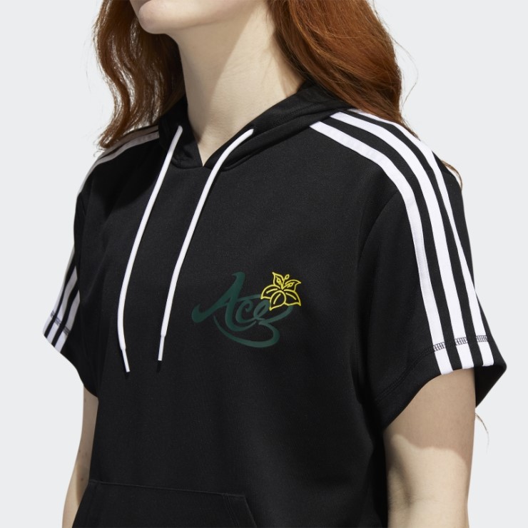 Candace Parker Sudadera Con Capucha Manga Corta Adidas Negro