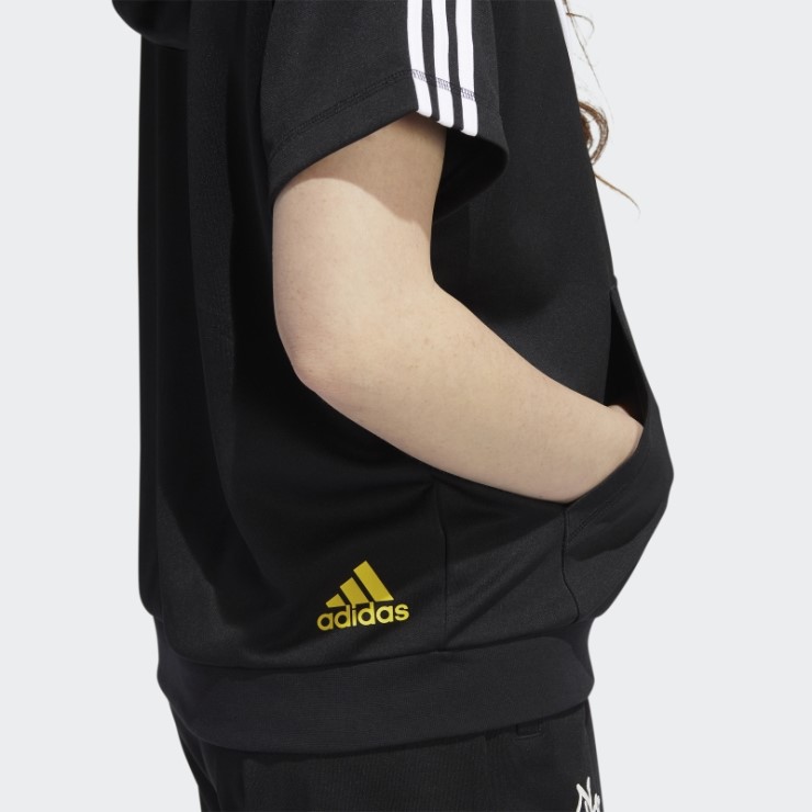 Candace Parker Sudadera Con Capucha Manga Corta Adidas Negro