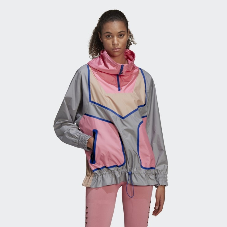 Adidas By Stella Mccartney Sportswear Chaqueta Con Media Cremallera Onix Luz Moda