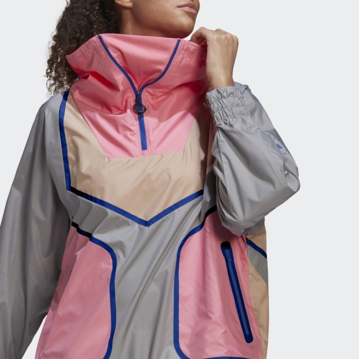 Adidas By Stella Mccartney Sportswear Chaqueta Con Media Cremallera Onix Luz Moda