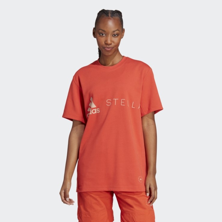 Burnt Cayenne Adidas By Stella Mccartney Logo Camiseta De Moda