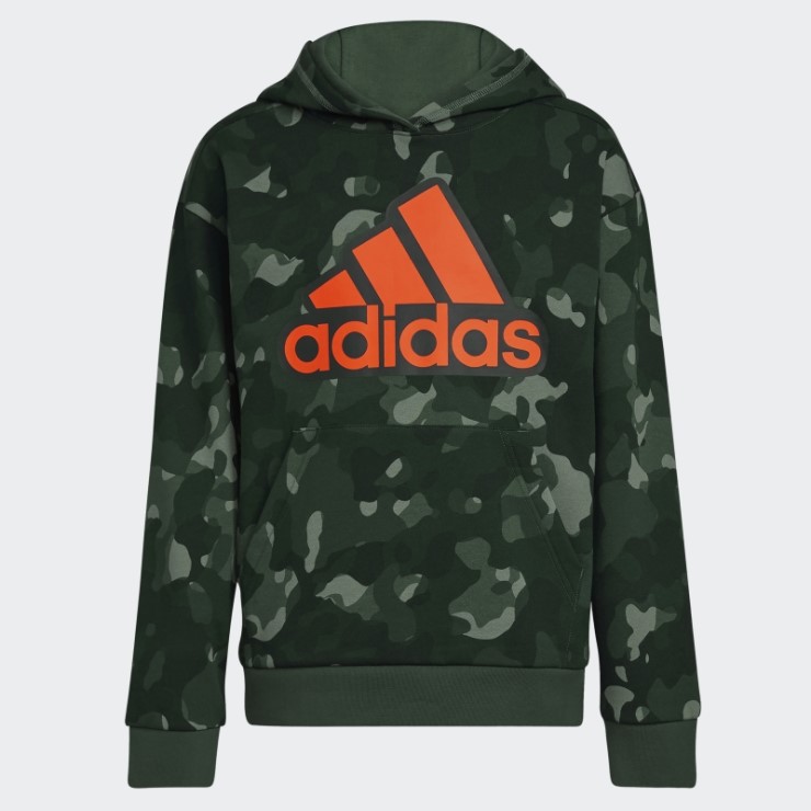 Sudadera Con Capucha Y Estampado De Camuflaje Verde óxido De Adidas