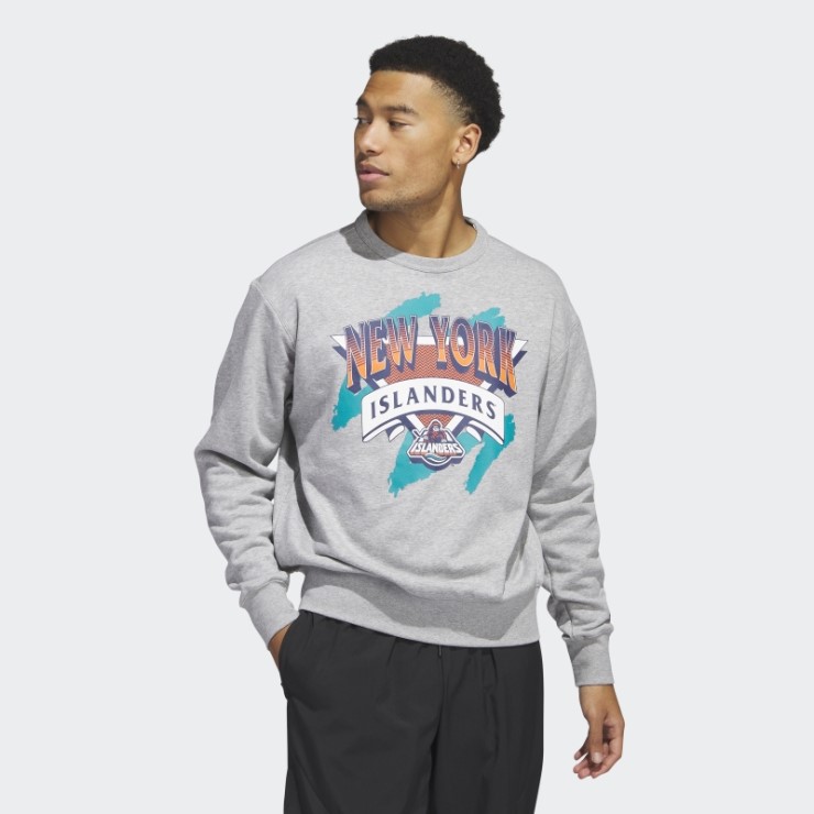Sudadera Vintage Islanders Gris Medio Adidas