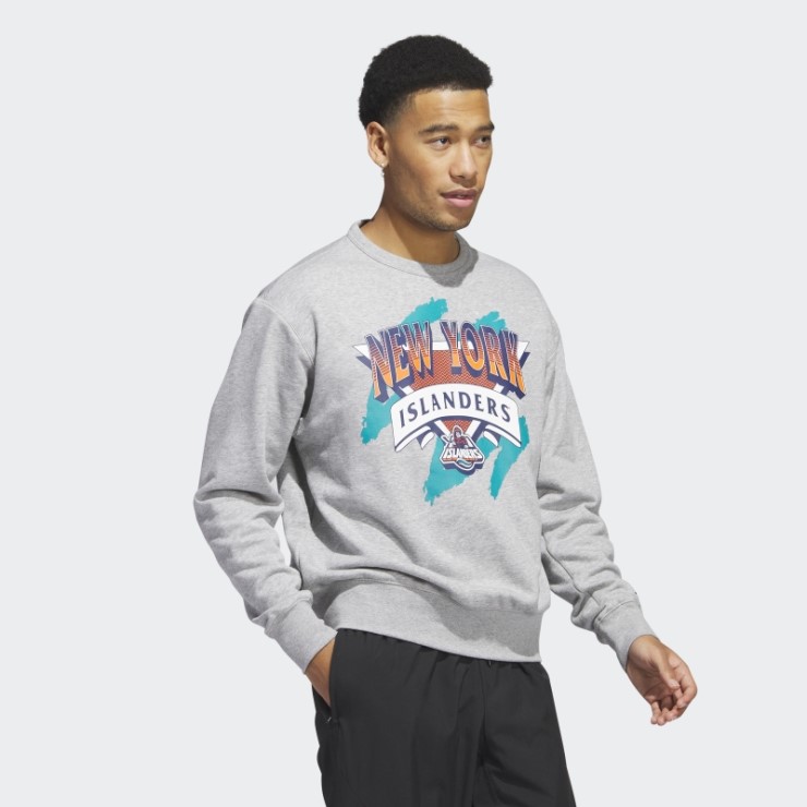 Sudadera Vintage Islanders Gris Medio Adidas