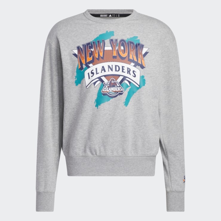 Sudadera Vintage Islanders Gris Medio Adidas
