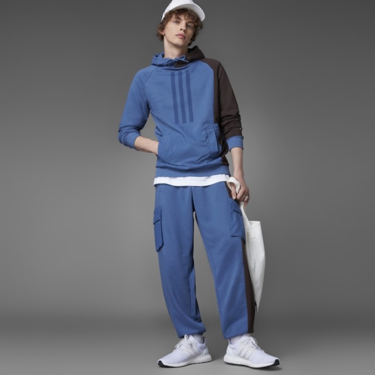 Colorblock French Terry Sudadera Con Capucha Acero Adidas