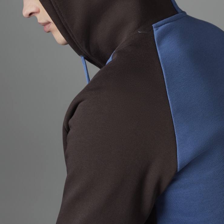 Colorblock French Terry Sudadera Con Capucha Acero Adidas