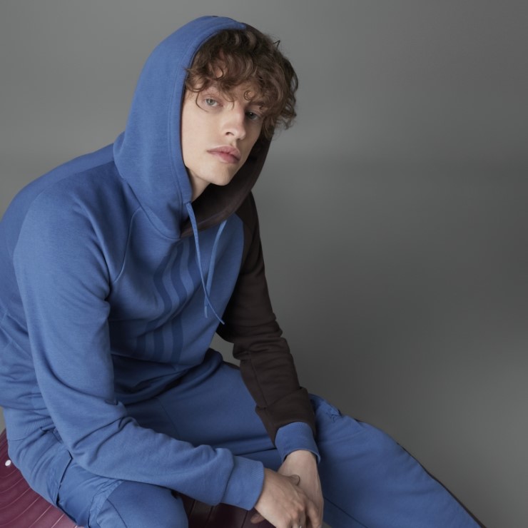 Colorblock French Terry Sudadera Con Capucha Acero Adidas