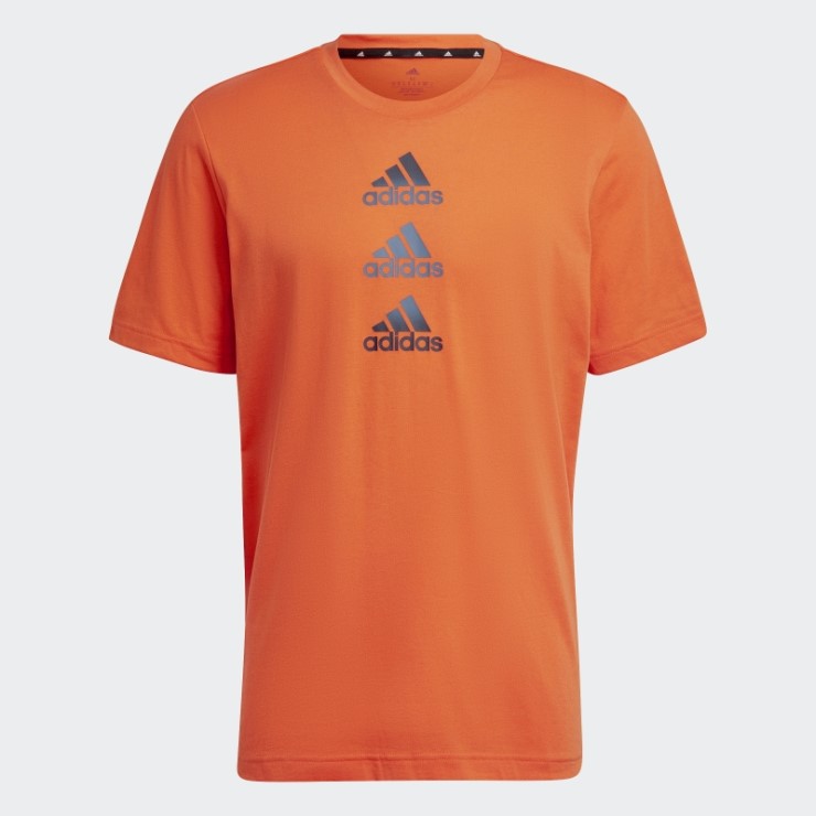 Camiseta Adidas Naranja Diseñada Para Mover El Logo