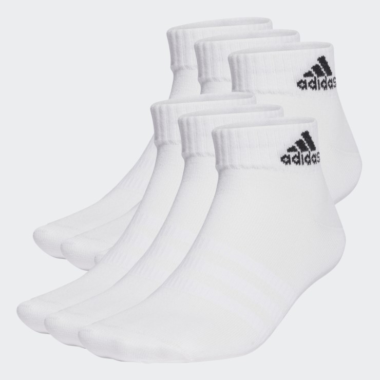 Calcetines Deportivos Finos Y Ligeros Blancos 6 Pares Adidas