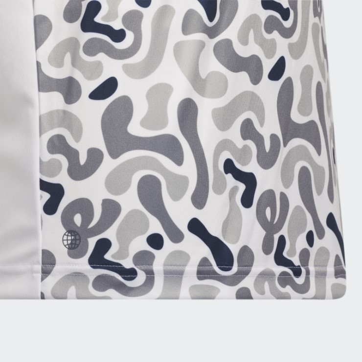 Polo Azul Marino Con Estampado De Camuflaje Adidas