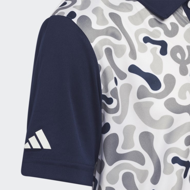 Polo Azul Marino Con Estampado De Camuflaje Adidas