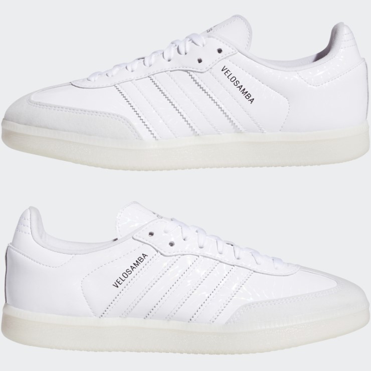 Las Zapatillas De Ciclismo Veganas Velosamba Adidas Blancas