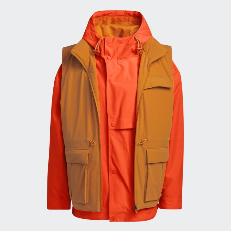 Chaqueta Adidas 2fer (todos Los Géneros) Naranja