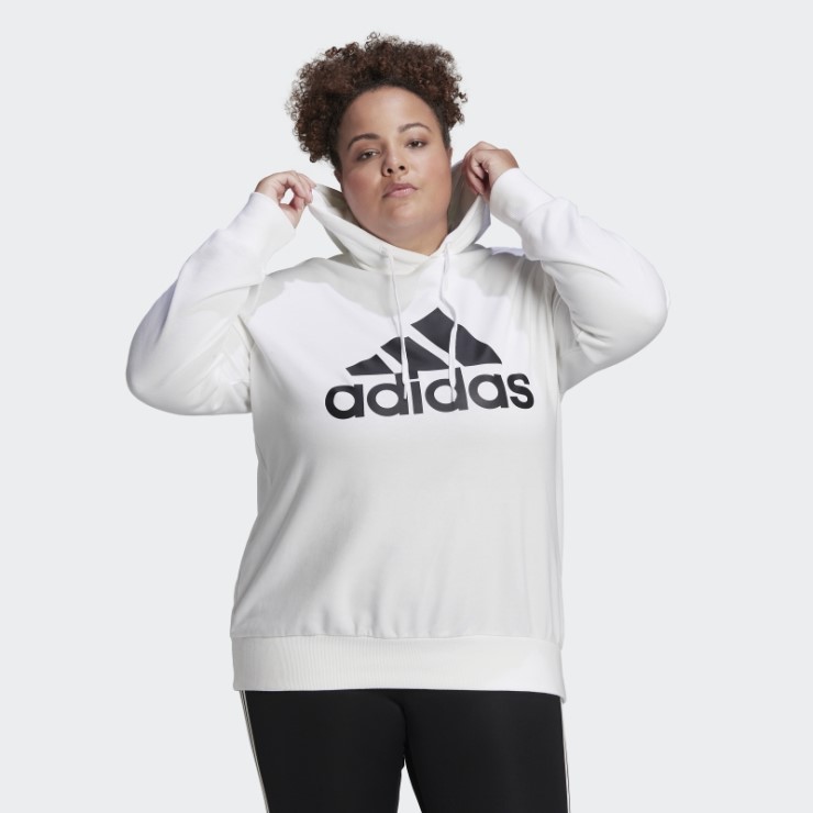 Sudadera Con Capucha Essentials Logo (tallas Grandes) Adidas Blanco