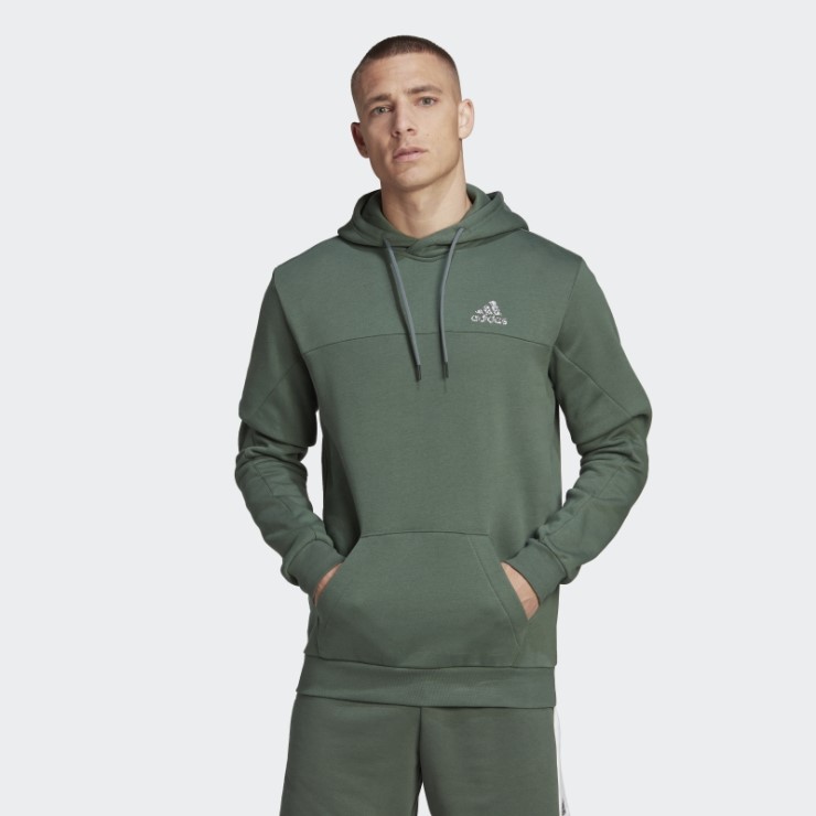 Sudadera Con Capucha Stadium Fleece Badge Of Sport Adidas Verde óxido