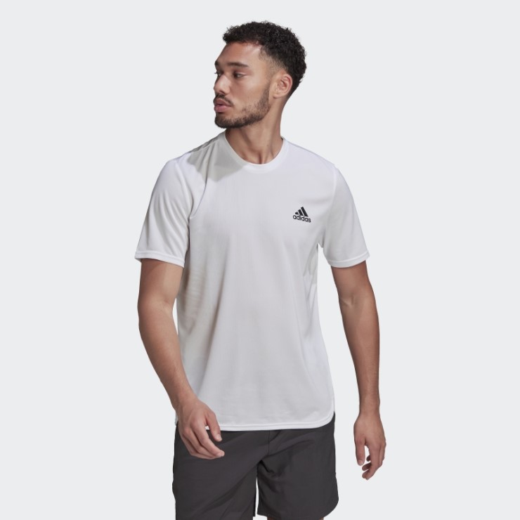 Camiseta Adidas Aeroready Diseñada Para El Movimiento Blanca