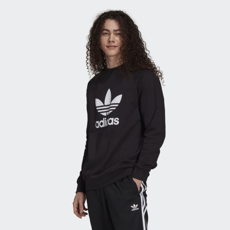 Sudadera Adidas Adicolor Classics Trefoil Cuello Redondo Negra
