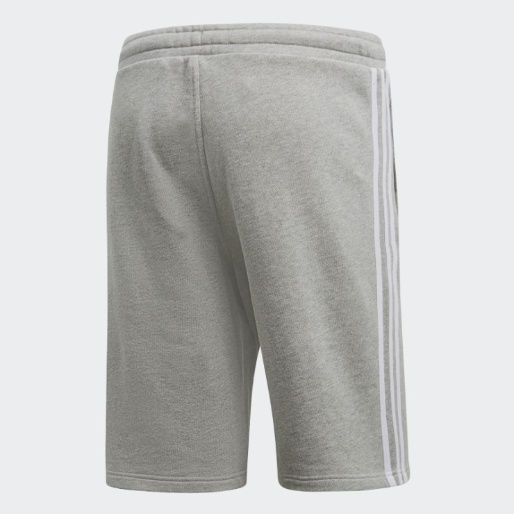 Adidas Shorts De Chándal Gris Medio Con 3 Rayas