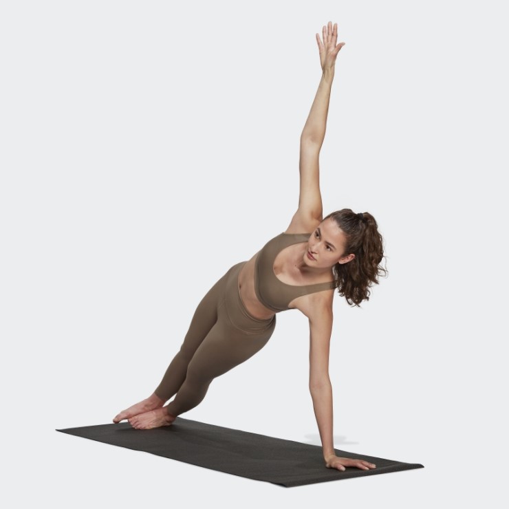 Sujetador Adidas Coreflow Luxe De Sujeción Media Marrón Calcáreo