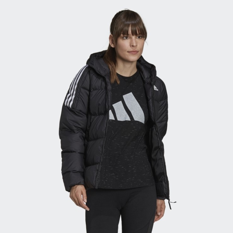 Chaqueta Con Capucha Essentials De Peso Medio Negro Adidas