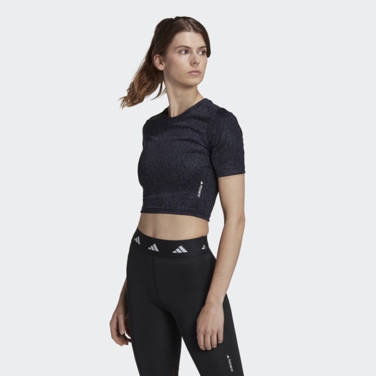 Top Corto De Entrenamiento Con Estampado Ink Techfit Adidas