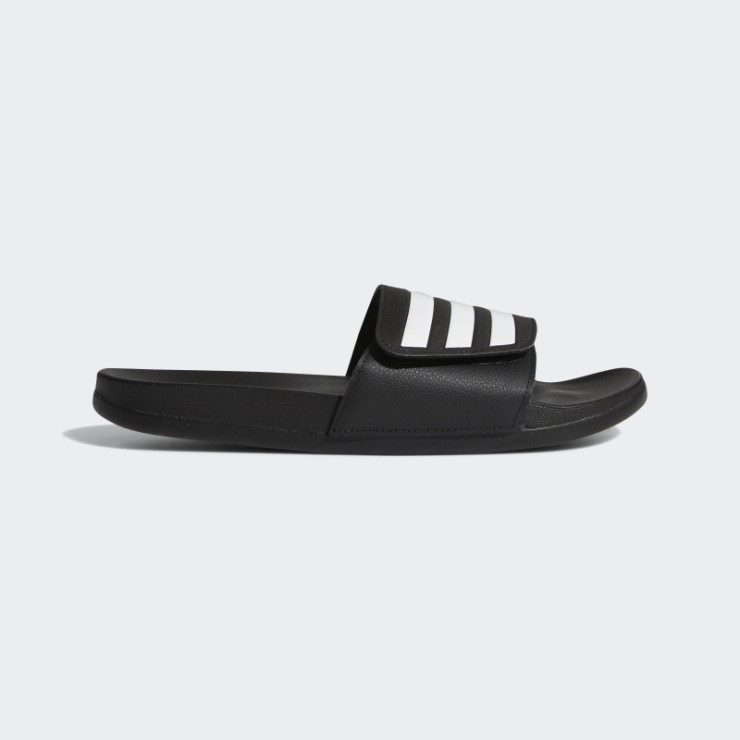 Chanclas De Vendaje Ajustables Adilette Comfort En Negro De Adidas