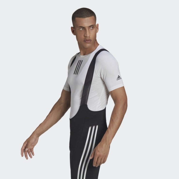 La Camiseta Interior De Ciclismo De Manga Corta Adidas Blanca