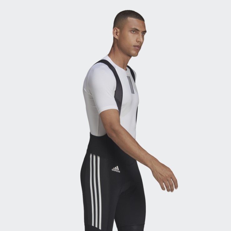 La Camiseta Interior De Ciclismo De Manga Corta Adidas Blanca