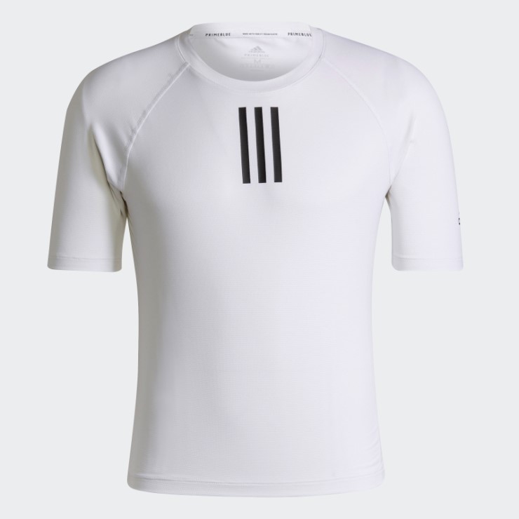 La Camiseta Interior De Ciclismo De Manga Corta Adidas Blanca