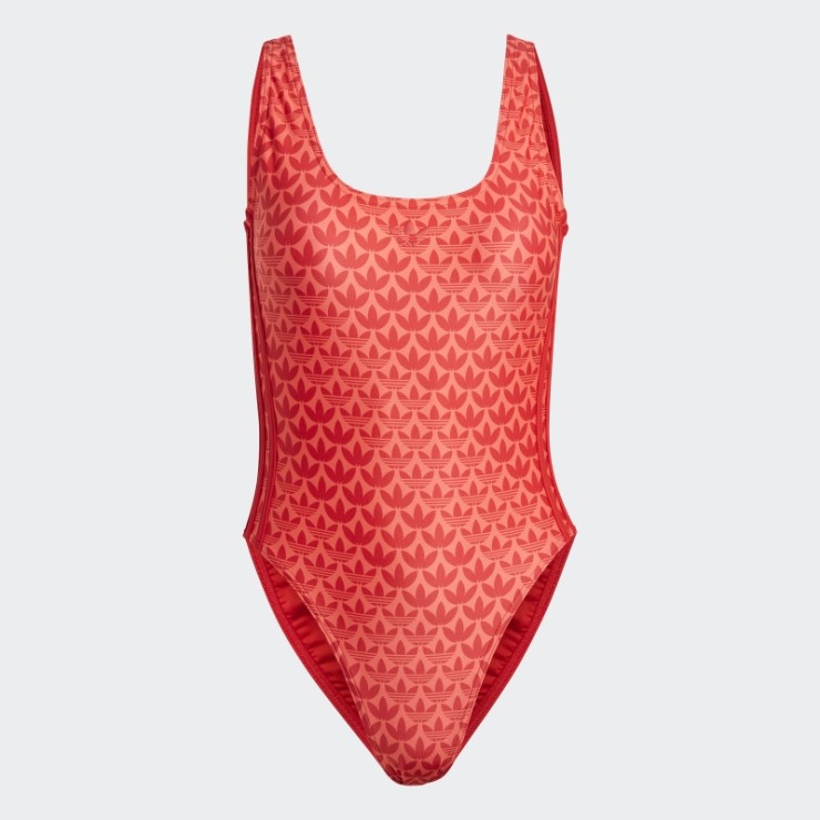 Bañador Adidas Originals Monogram 3 Rayas Escarlata