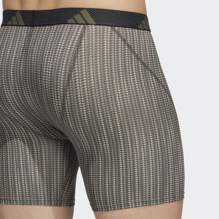3 Pares De Calzoncillos Bóxer Con Gráfico De Malla De Rendimiento Adidas Strong Olive