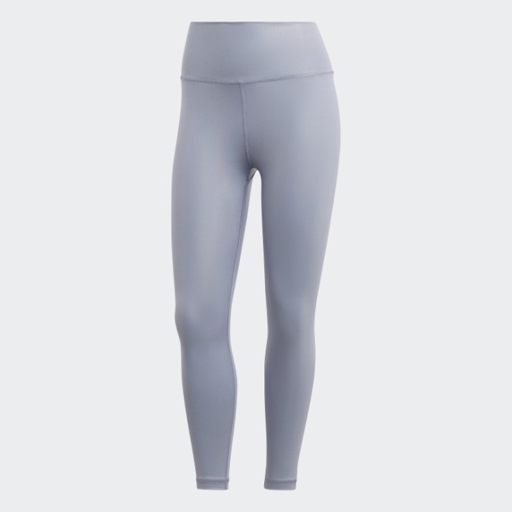 Leggings 7/8 Adidas Optime Training Shine Violeta Plateado