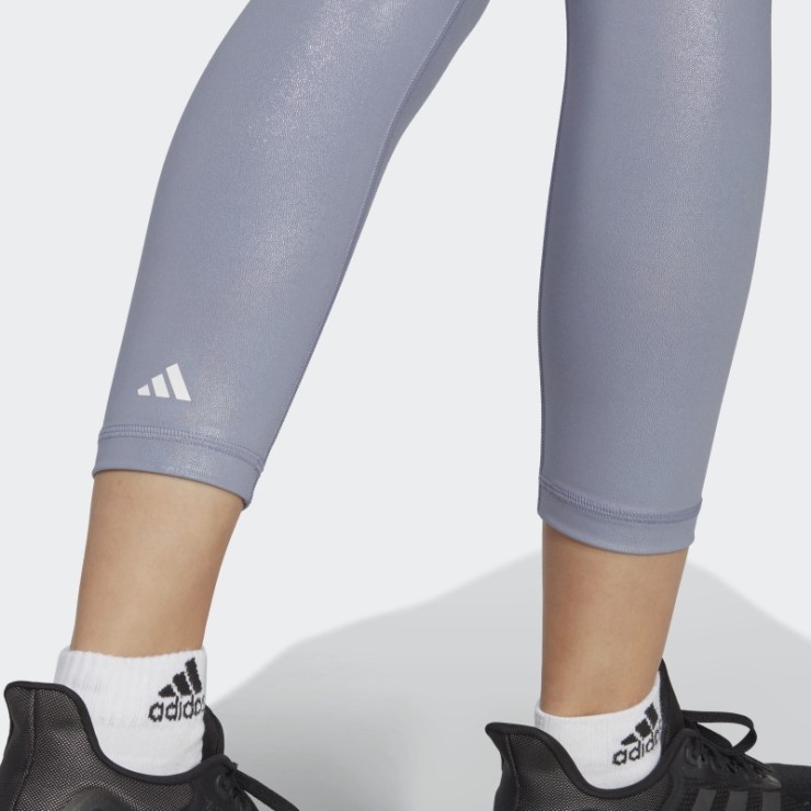 Leggings 7/8 Adidas Optime Training Shine Violeta Plateado