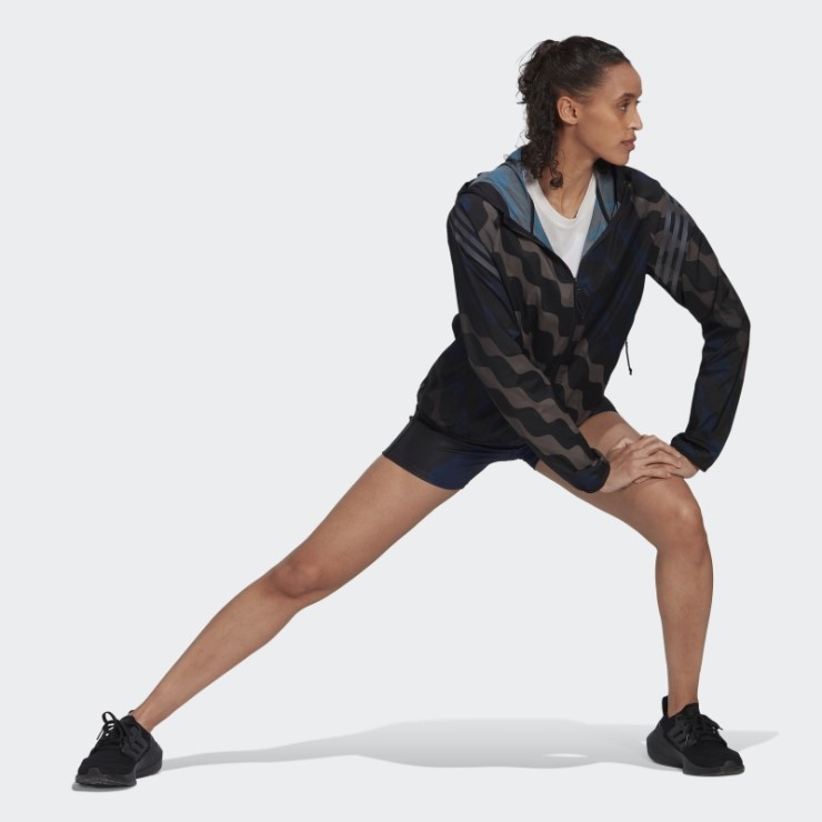 Adidas Marimekko Run Icons 3-stripes Hooded Running Cortavientos Negro