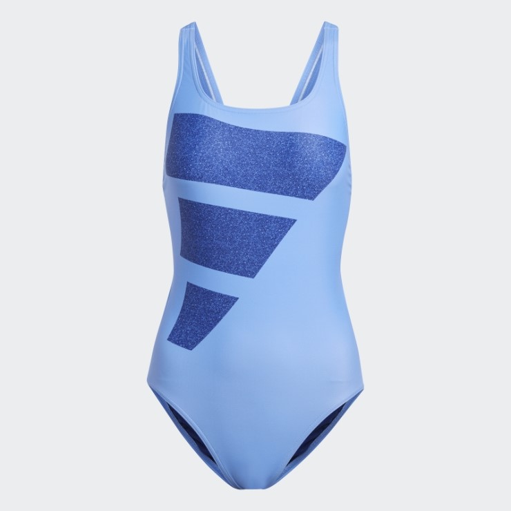 Bañador Azul Gráfico Con Barras Grandes De Adidas