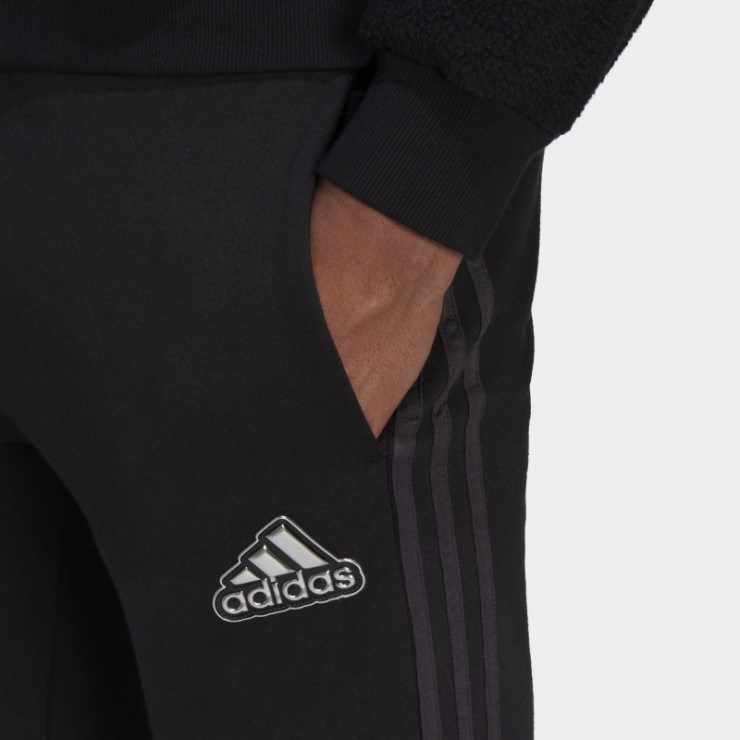 Joggers Negros De Forro Polar Essentials Holiday Pack De Adidas
