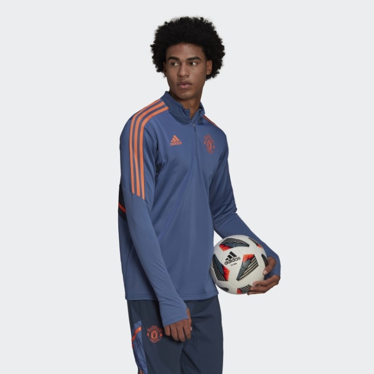 Manchester United Condivo 22 Camiseta De Entrenamiento Adidas Azul
