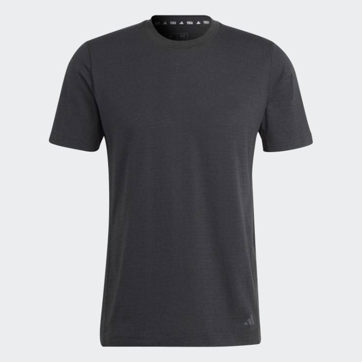 Elegante Camiseta De Entrenamiento De Yoga Adidas Negra