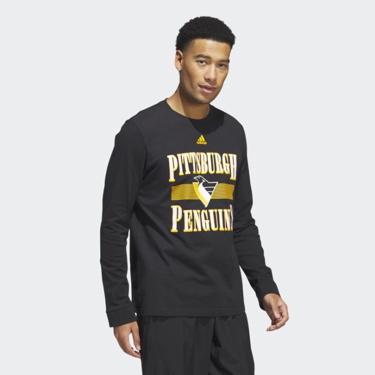 Adidas Playera De Manga Larga Pingüinos Negros Playmaker