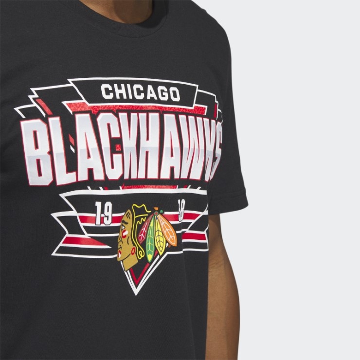 Camiseta Blackhawks Playmaker Negro Adidas