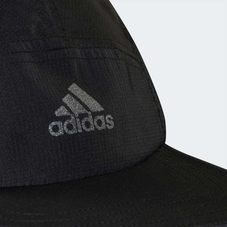 Gorra De Corredor Reflectante De Cinco Paneles Aeroready Adidas Negra